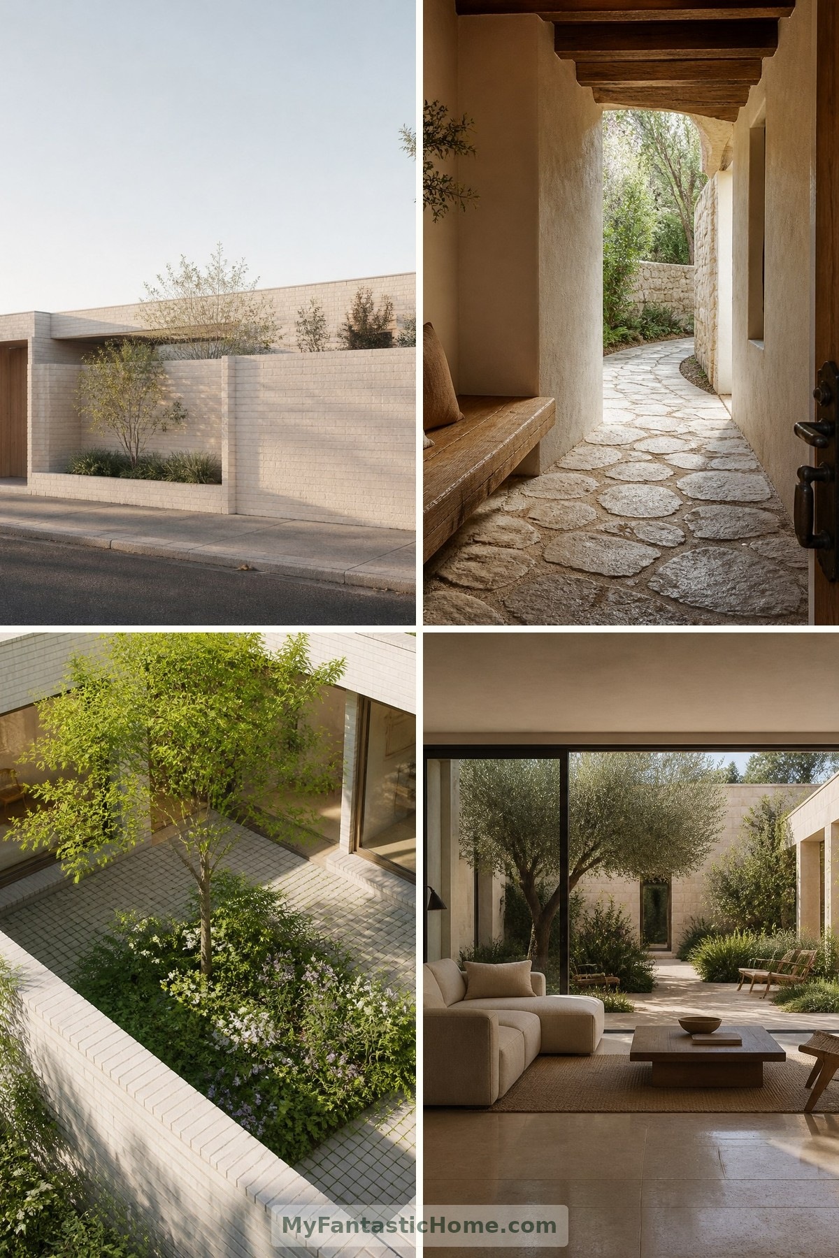 Courtyard Houses That Turn Privacy into a Luxury — four-image collage cover