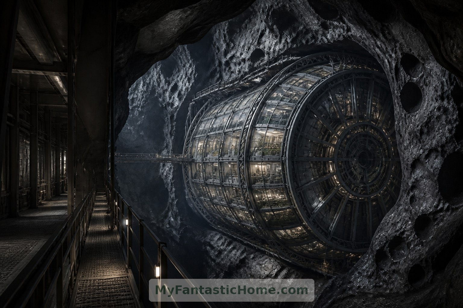 A rotating residential drum is one speculative response to weak gravity, with substantial engineering and comfort challenges still to resolve.