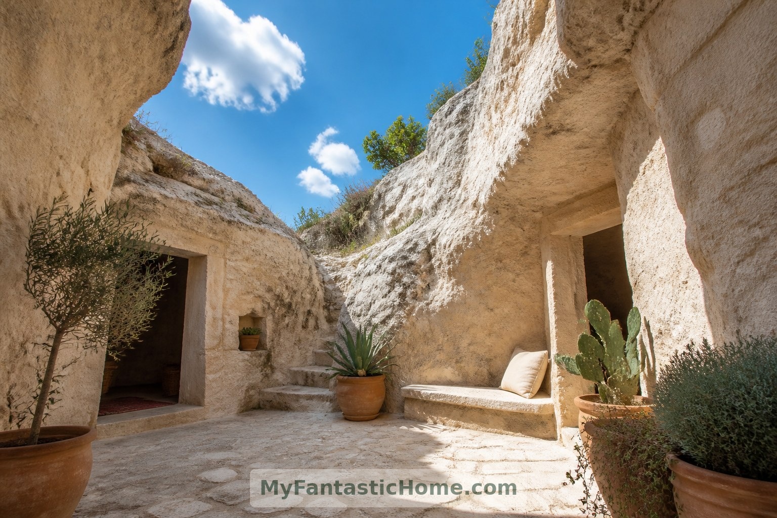 Cortile immaginario: una piccola apertura verso il cielo introduce nel progetto luce naturale e una pausa all’aperto.