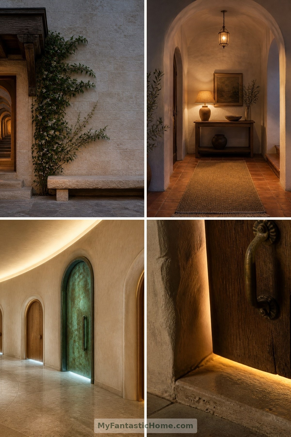 L’Hotel delle Porte Infinite: un soggiorno immaginario in cui ogni stanza si apre su un altro mondo — copertina con quattro immagini